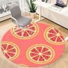 1pc Grapefruit Pattern Office Round Rug, Carpet for Office, Gaming, Lightweight Round Floor Mat yy260205074