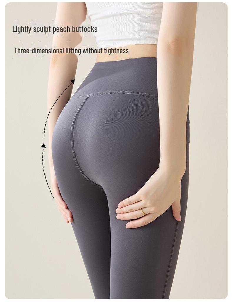 Women's High Waist Tummy Tuck Fleece Flared Yoga Pants for Autumn/Winter