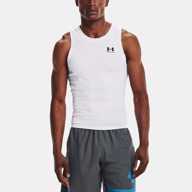 Under Armour HeatGear Compression Tank 'White' Men's 1368352-100