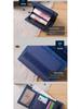 Men's 2025 Solid Color Korean Style Tri-fold Canvas Wallet & Coin Purse