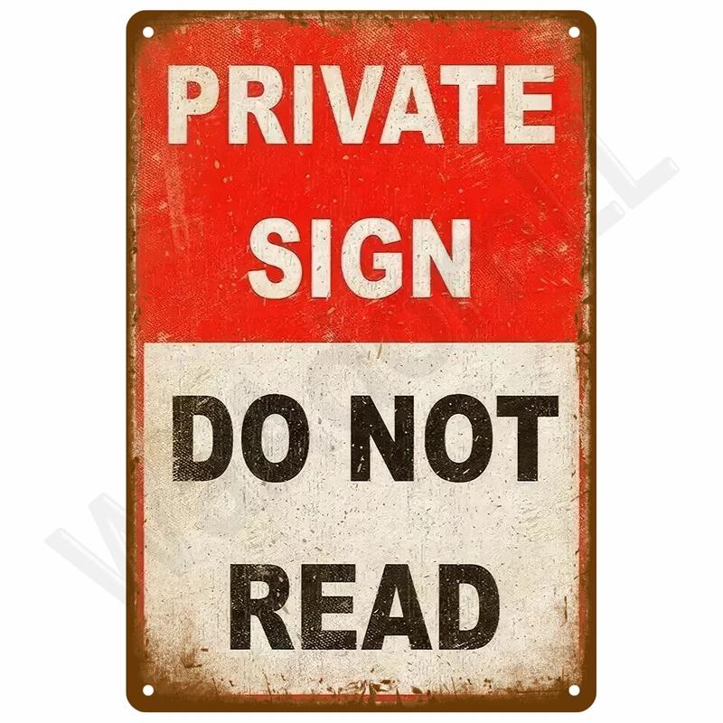 Vintage Metal Plate Tin Sign Retro Wall Art Home Decor Poster Garage Mural Aesthetic Room Bar Decoration