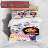 3pcs Duvet Cover Set (1*Duvet Cover + 2*Pillowcase, Without Core), Custom Name Gabby's Dollhouse Pattern Bedding Set, Home Bedroom Decor Gift