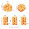 5PS Silicone Baking Mold DIY Pumpkin Nut Leaves Joy of Harvest Fondant Cake Silicone Halloween Art Craft Decorating Tool