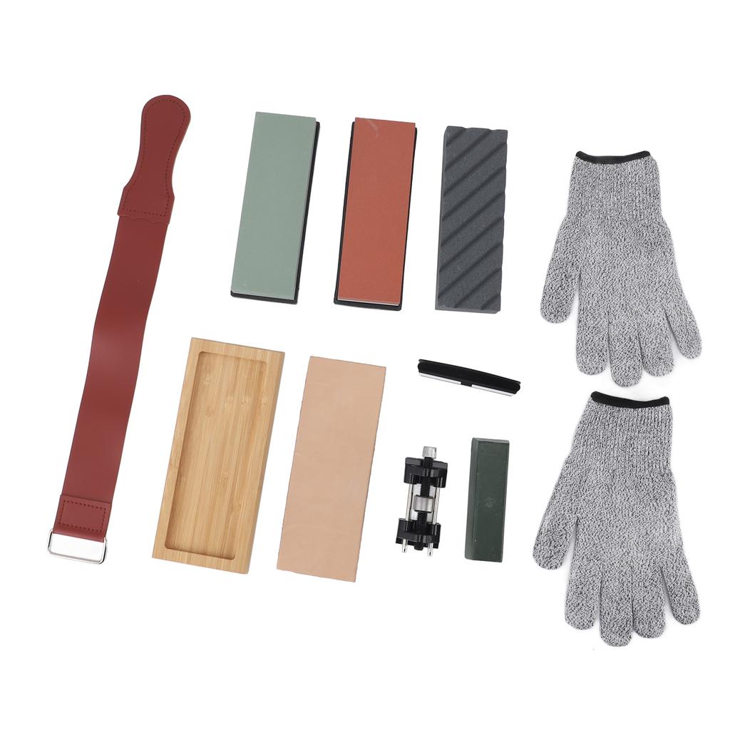 Knives Sharpening Stone Set 400 1000 3000 8000 Grit Fixed Angle Design Whetstone Sharpener Set for