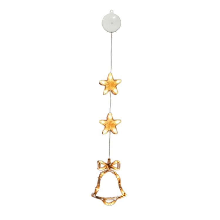 Seasonal Window LED Light Battery Operated Hanging Lamp for Christmas Home Decoration Stylish Holiday Window Adorment