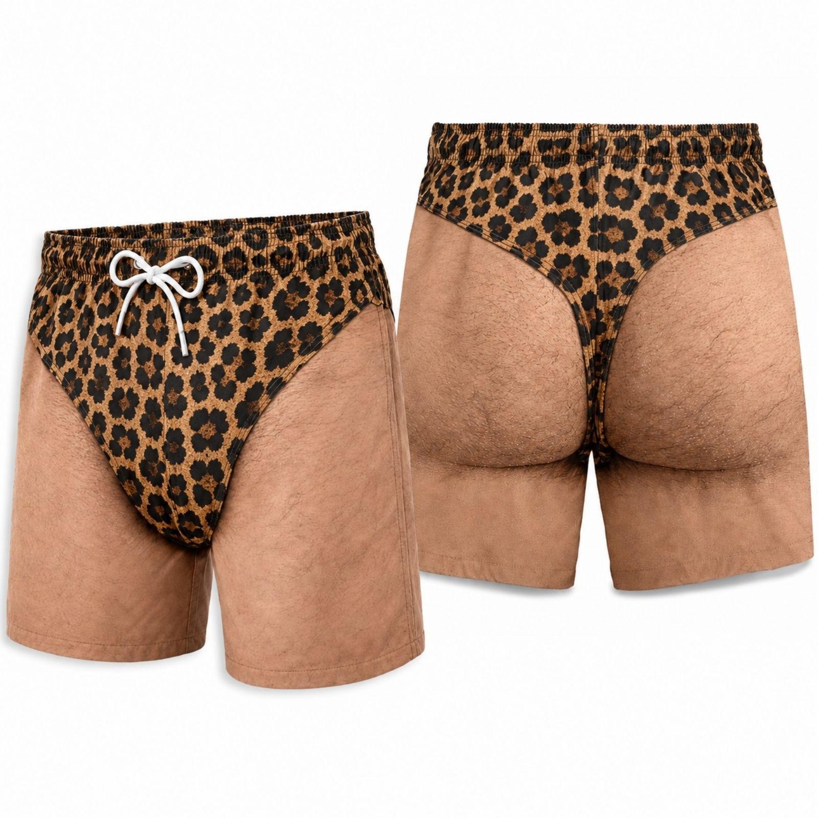 Herren Hawaiianisch Gemusterte Lockere Strandshorts für Urlaub und Sommer XL