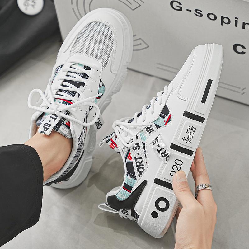 

Casual men s shoes summer breathable mesh non-slip youth board shoes sports thin lightweight design flat-bottomed trendy shoes 44