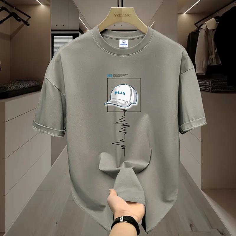 Youth Summer Short-sleeved Casual T-shirt Youth Students Plus Size Loose Tops 4XL