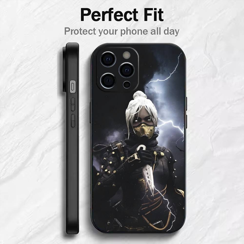 Fps Game A-APEX Printing Phone Case For iPhone17,16,15,14,13,12 Plus,Max Soft Silicone Black Cover
