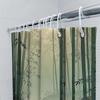 Misty Bamboo Forest Shower Curtain Nature Inspired Bathroom Decor Waterproof Fabric Modern Art Design Elevate Space Easy-Clean