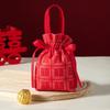 Drawstring Chinese Wedding Candy Bag Blessing Words New Year Money Bag  Party Gifts