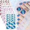 Glittery Nail Stickers, Gradient Cat-eye Toenail Stickers, Waterproof Nail Stickers That Brighten Skin Tone