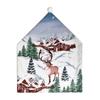 Cartoon Snowflakes Christmas Decorations Kitchen Santa Claus Hat Dining Table Home Decoration Christmas Chair Covers