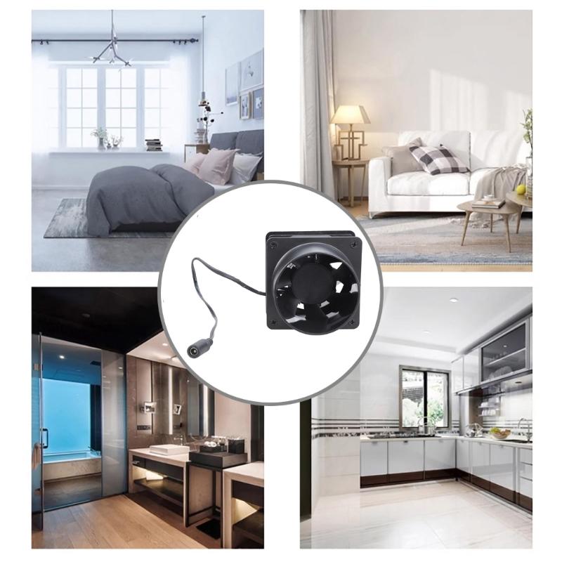 8cm Duct Fan Powerful Inline Extractor Fan 12V 5700RPM Duct Blower Indoor Air Exhaust Fan For Workshop Basement Tent