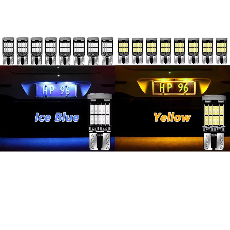 8-16PCS T10 W5W LED Bulb CANBUS No Error 12V 4014-26SMD 400LM 6500K Super Bright White Car Interior Dome Door Maps Trunk Lights