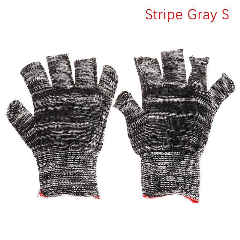 Half Fingers Gloves Anti Uv Rays Protective Gloves Nail Gloves Led Lamp Nail Uv Protection Radiation Proof Glove Nail Art Tools S светло-серый