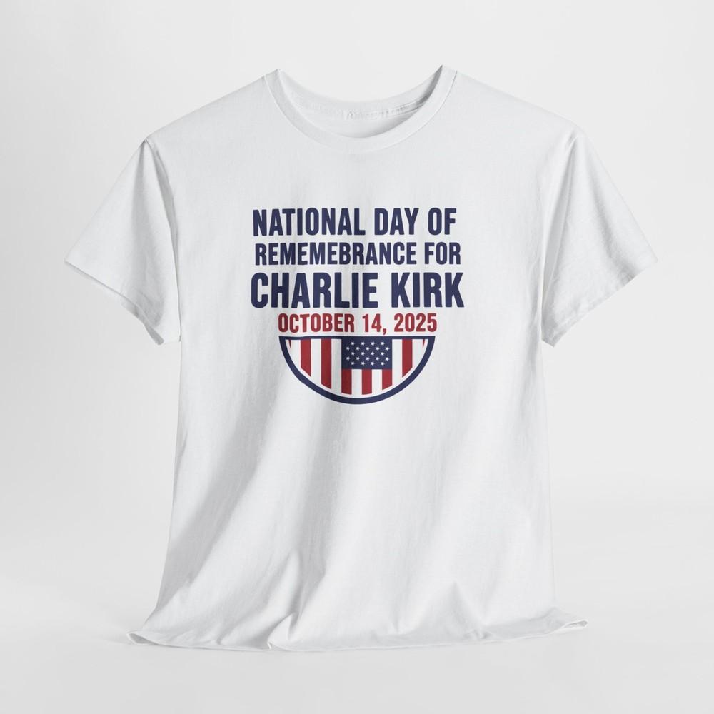 

Футболка ко Дню памяти Чарли Кирка, Футболка ко Дню национальной памяти, 14 октября 2XL