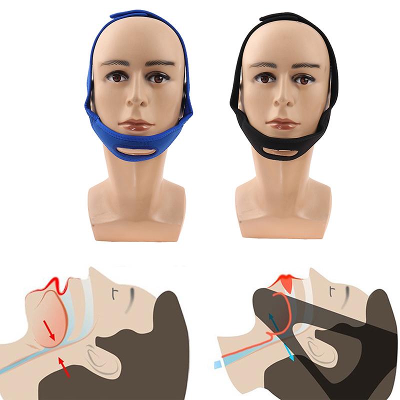 Εξωτερικός Ιμάντας Πηγουνιού Ελαφρύς Μαύρος και Μπλε Ιμάντες Ύπνου Ροχαλητού