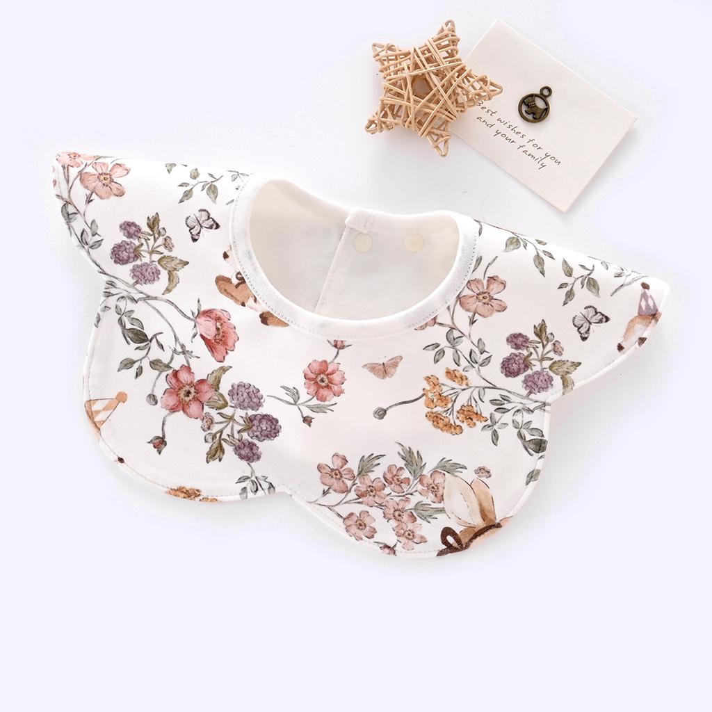 Customized Baby Double-Layer Combed Cotton Bib Saliva Towel Waterproof Spitting Up Bib Newborn Snood Swand Swivel Eating Pocket