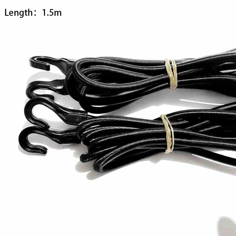 1m/1.5m/2m Heavy Duty Elastic Bungee Shock Cord Strap Stretch Plastic Hook Car Luggage Tent Kayak Boat Canoe Bikes Rope Tie