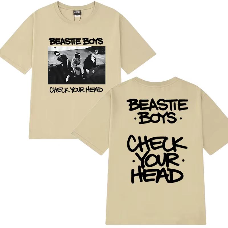 Beastie Boys Hip Hop Group Check Your Head Album Print T-Shirt, Unisex Vintage Summer Short Sleeve Cotton Top T-shirt