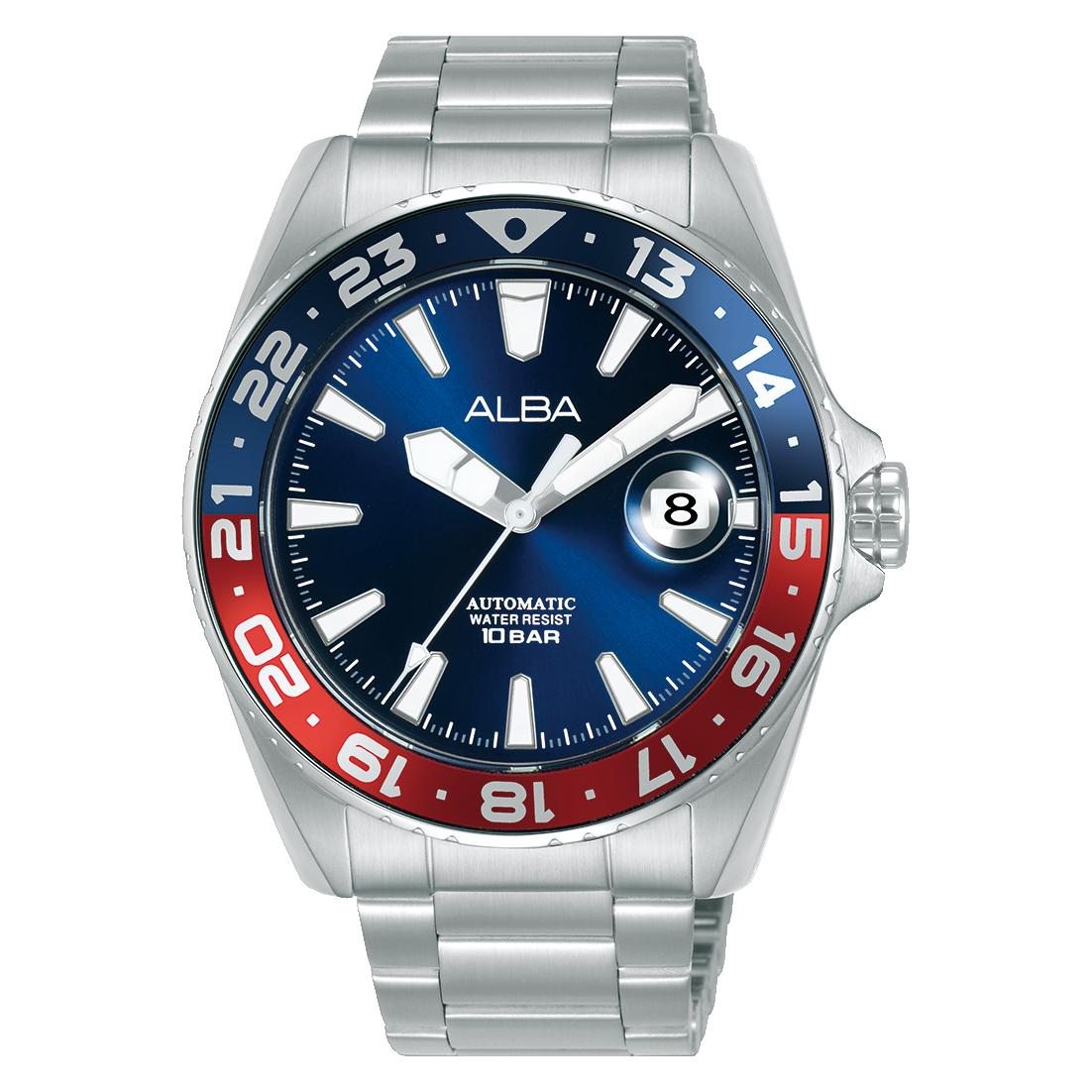 

АЛЬБА (От Seiko) Автоматические мужские часы из нержавеющей стали 43 мм AU4067X1 синий