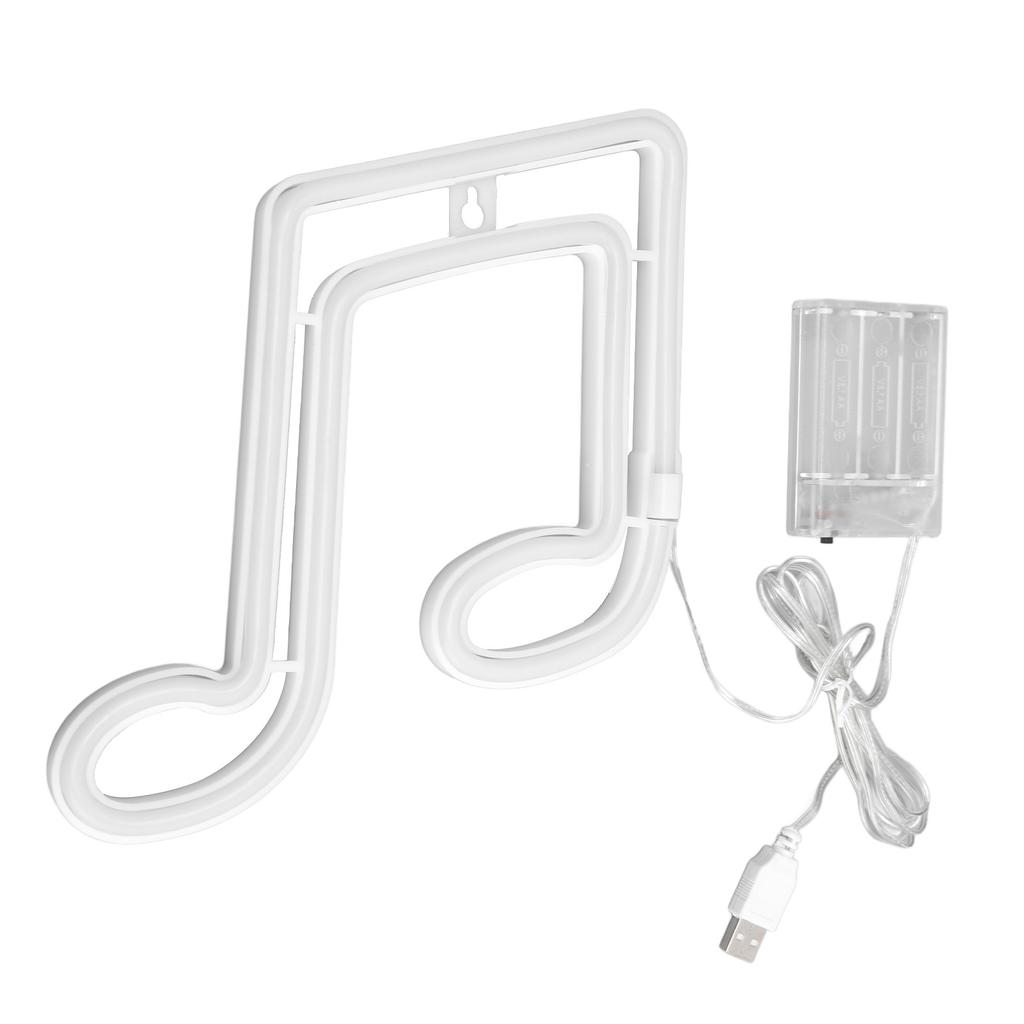LED Neon Light Music Note Neon Night Light Concert Wall Lamp Party Wall Hanging Neon LampPink Light