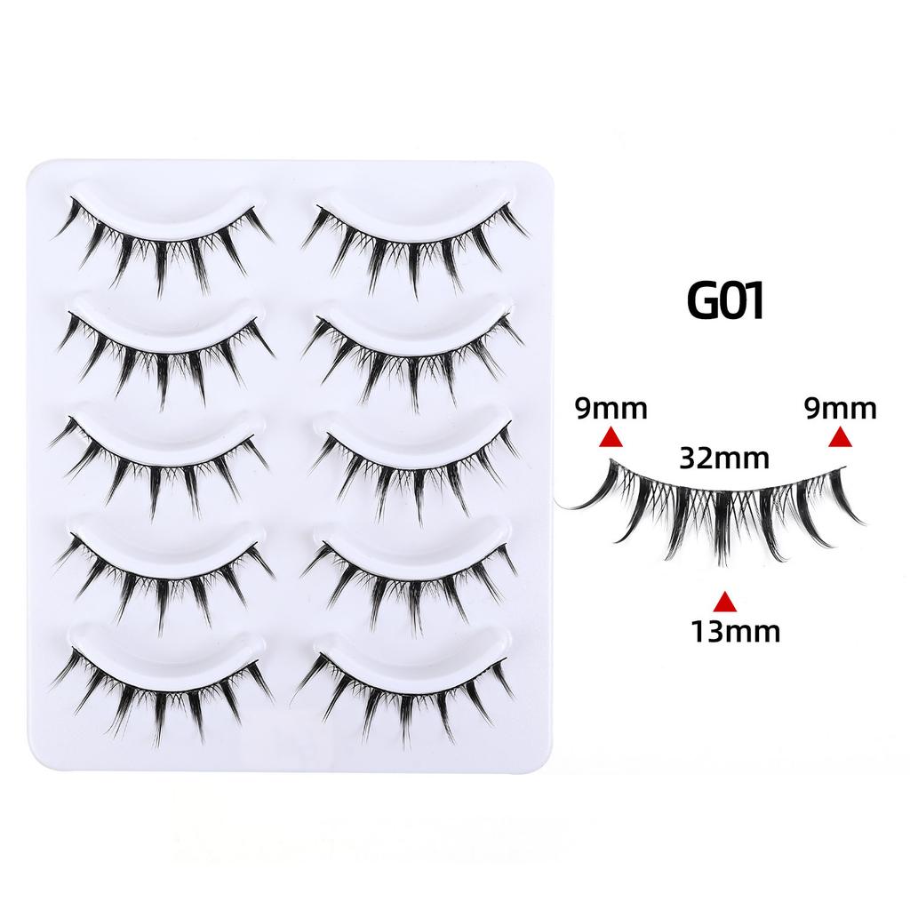 Whole One-piece False Eyelashes Hard Stems Natural Thick COS Thai Makeup Little Devil Daily 2026