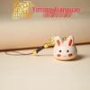 Yi Ming Red Sandalwood & White Maple DIY Rabbit Pendant - Zodiac Rabbit Phone Charm