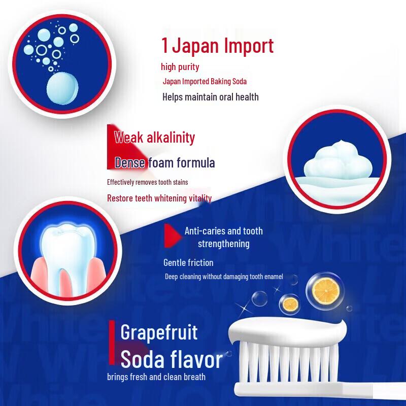 LION Grapefruit & Baking Soda Whitening Toothpaste