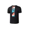Li Ning Badminton Collection T Shirts Unisex Black Crew Neck Moderate Straight Fit AHST361-1