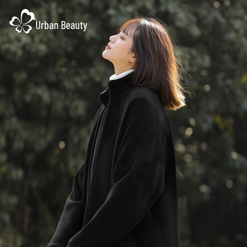 Женская двухсторонняя плюшевая флисовая теплая куртка M