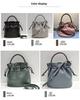 Women's Classic Fold Leather Bucket Bag: New Style, First Layer Cowhide, Trendy Solid Color Handheld Design