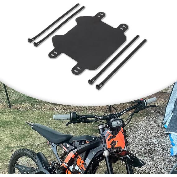 Sur Ron Number Plate, DH Fork License Plate for Sur Ron X/S, STING X3/MX3/MX4, X160/X260 Electric Dirt Bike DH Bike, BLACK