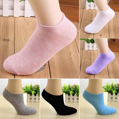 Damen 1 Paar Bonbonfarbene Knöchelsocken Kurz Low Cut Crew Lässig Sportliche Bootssocken KTB