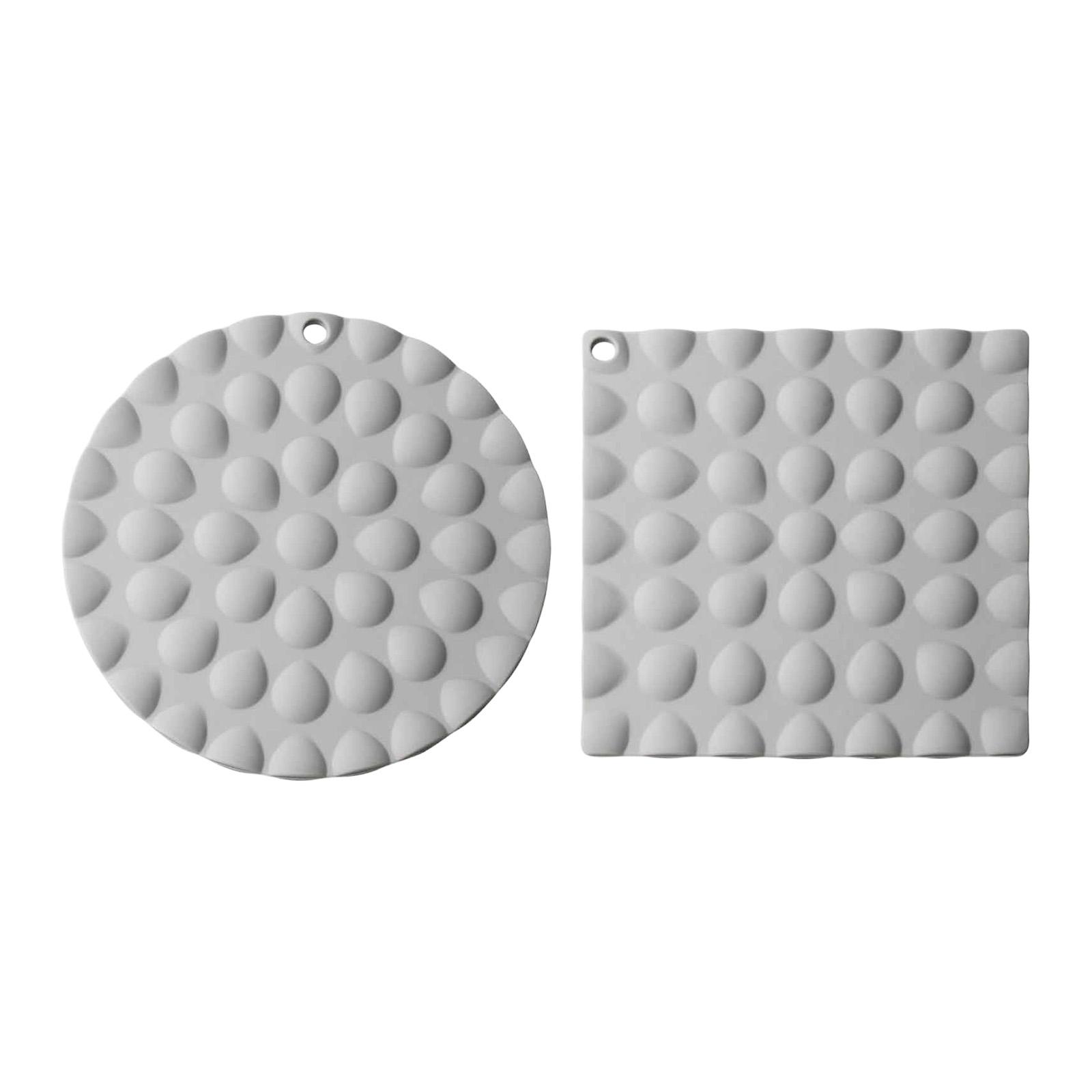 

2 Pieces Dining Table Placemat Decorative Oilproof Washable Easy Cleaning Dining Accessories Anti Slip Tableware Mat for Home серый