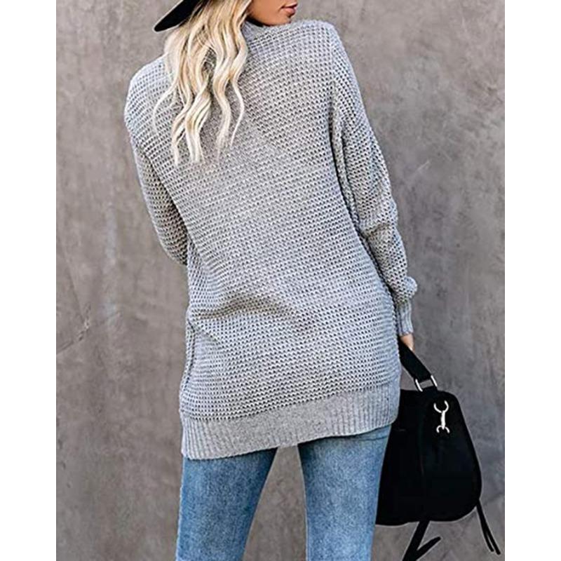 YYFS Women's Fashion Casual Solid Color Print Autumn Winter Long Sleeve Jackets & Coats