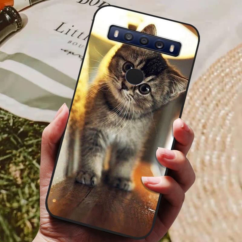 For TCL 10 SE Case Black TPU Silicon Shell For TCL 10SE Phone Cover Tcl 10se Cases T766H T766J T766U T766A Fundas Bumper Marble