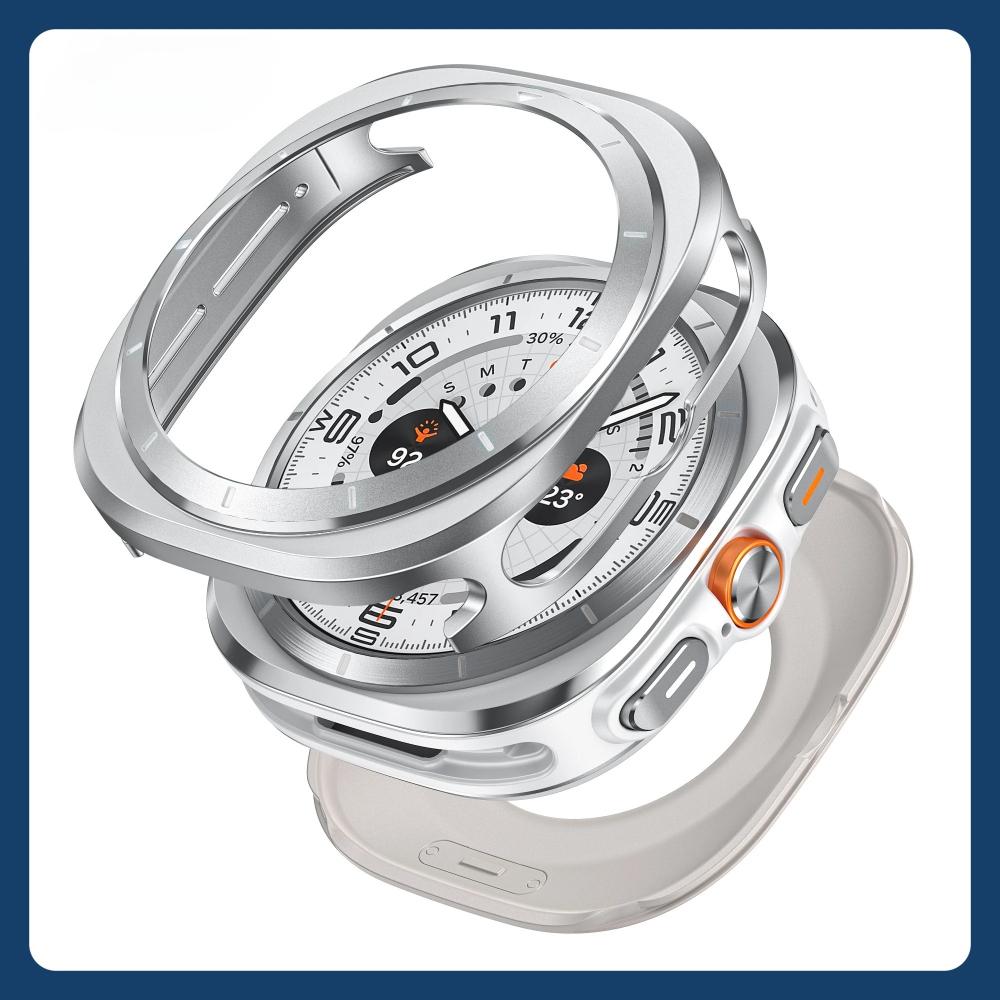 Metal Aluminium Alloy Case For Samsung Galaxy Watch Ultra 2025/2024 47mm Protective Hard Cover for Galaxy Watch 8 44mm 40mm No Glass