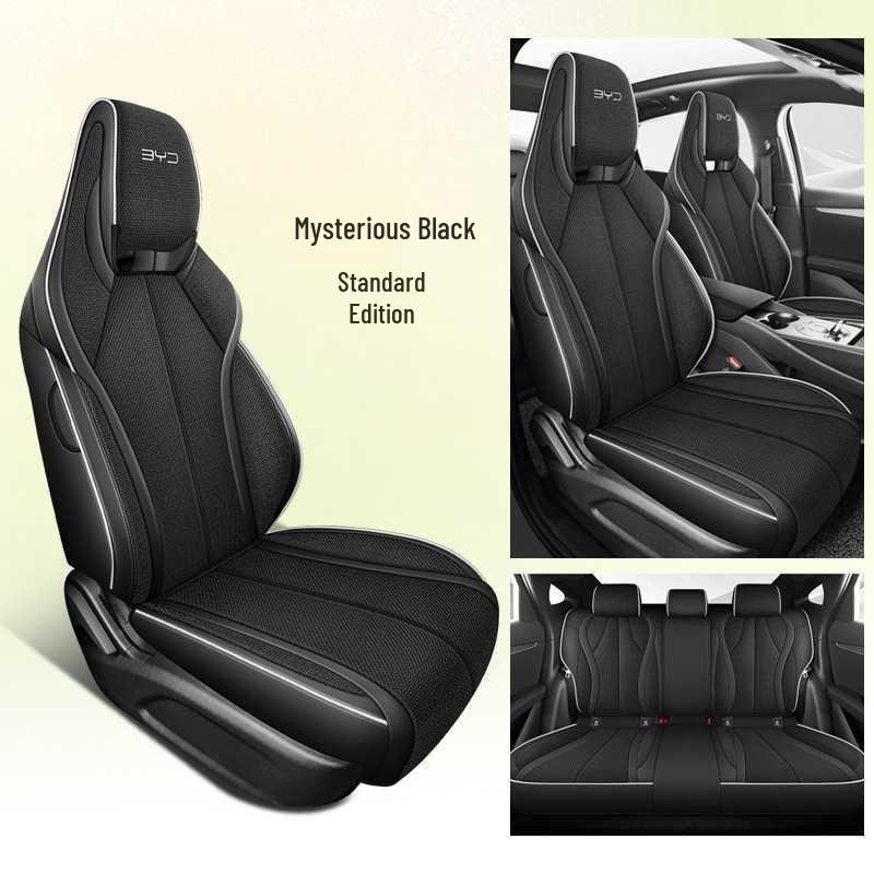 Всесезонные льняные чехлы на сиденья автомобиля для BYD Seal 06dmi - Дышащие и удобные Note: Car Model Year
