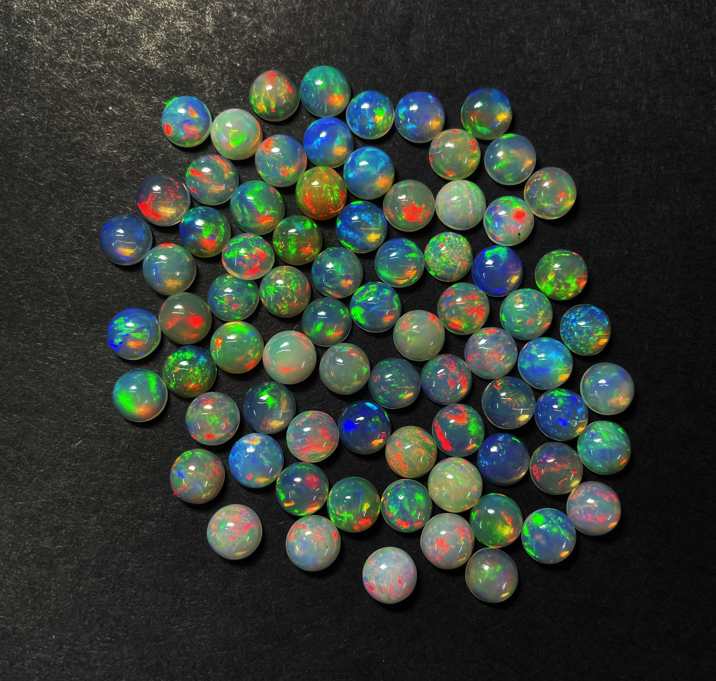 Natural Ethiopian Opal Round Cabochon Loose