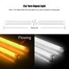 60cm RGB 12V DRL Daytime Running Light APP/RF Remote Control Flowing Turn Signal Lamp LED Headlight Strips For Car Accessory 12V