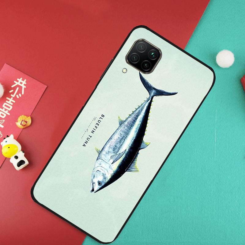 Blauflossen-Thunfisch Für Huawei Nova 9 10 SE 11 Pro 7i 8i 11i 12i Y73 Y72 Y61 Y91 Y90 Y70 Y60 P30 P40 Lite Hülle