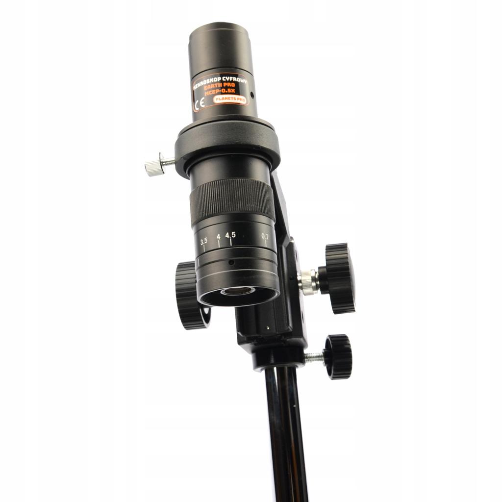 Rosfix Mikroskop Cyfrowy Earth Pro MCEP-0.5X – Zoom 7x-45x | Wyświetlacz 8 Cali | Uchwyt I Oświetlacz 56xLED W Zestawie