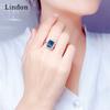 Lindon Classic Silver Plated Zircon Ring Ladies Jewelry Wedding Promise Party Gift