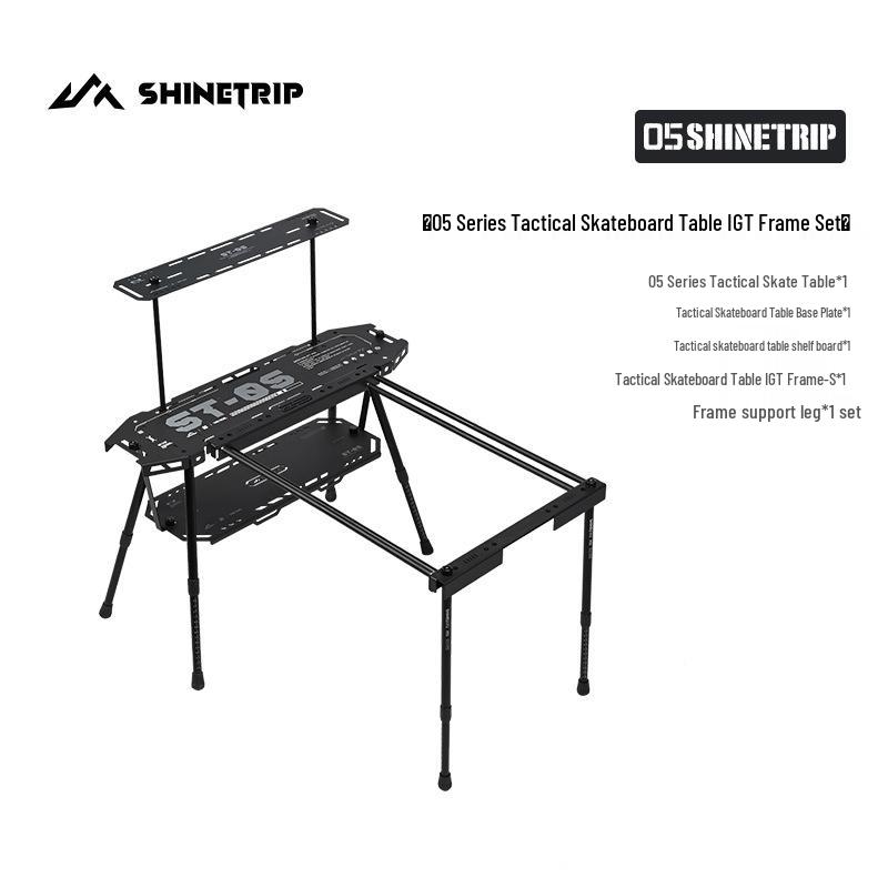 Mountain Fun Series 05 Expandable Tactical Camping Table: Portable, Folding, Storage-Ready, Aluminum Alloy.