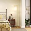 Floor Lamp with Foot Switch, Floor Lamp with Fabric Shade, Steel, Gold
