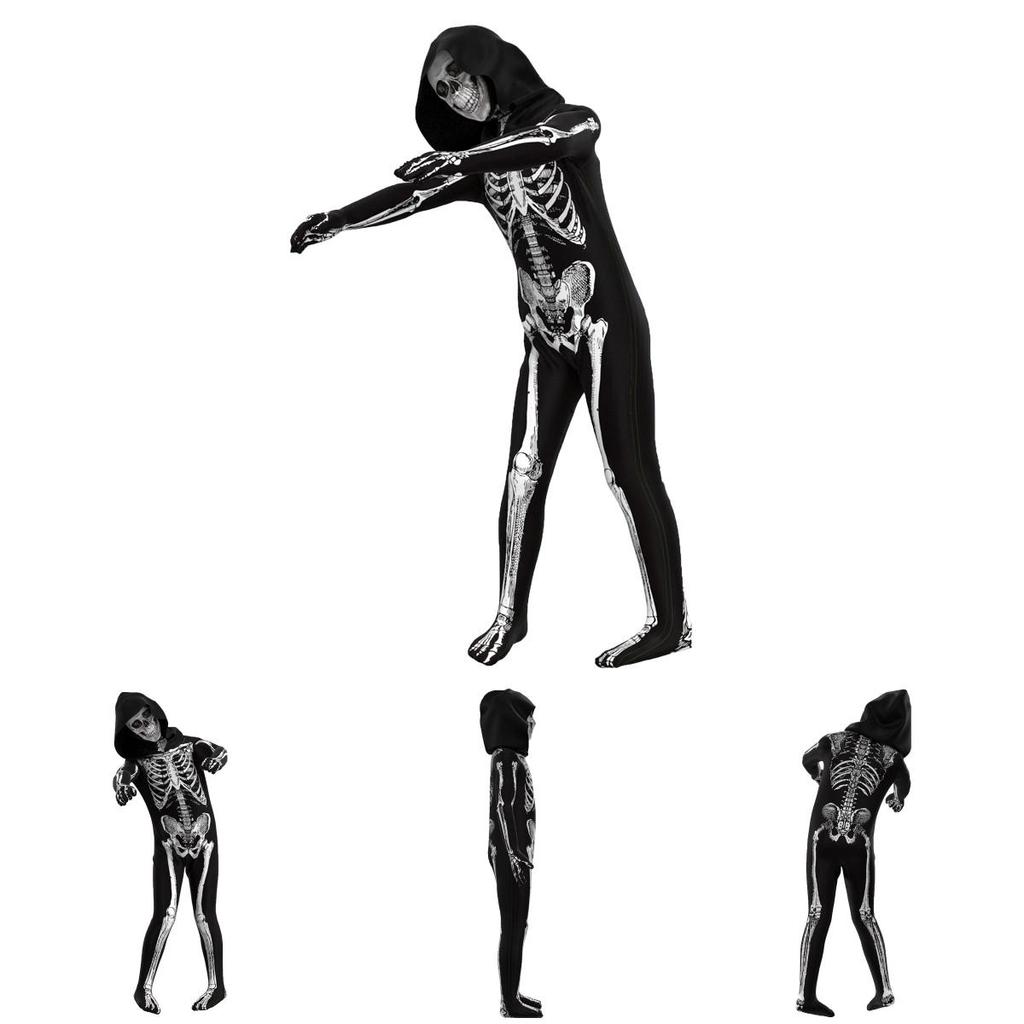Adult Cosplay Skeleton Jumpsuit For Spooky Halloween Costume Parties