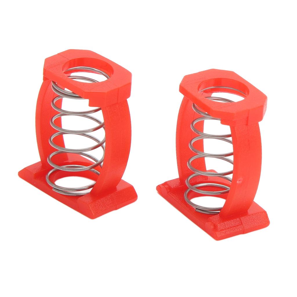 2pcs Folding Stem Clamp Knob Adjustment Spring Support Folding Bike Stem Fixing C Clamp Spring Accessories Red