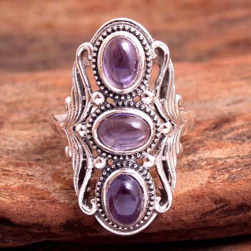 Amethyst Silver Ring, 925 Sterling Silver Handmade Jewelry, Silver Ring, Gifts For Her